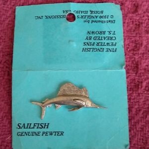 Pewter Sailfish Pin